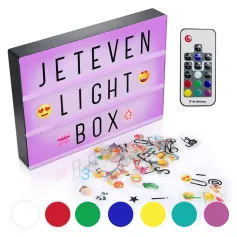 USB A4 7 Color Light Box With Remote Control Home Party Wedding Lamp Decor