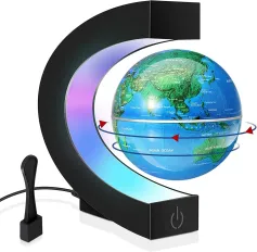 Globe magnétique en lévitation, carte du monde avec lumière LED, décoration pour la maison et le bureau, cadeaux éducatifs pour enfants, prise américaine