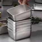 Conjunto de 6 pçs / set de caixa de armazenamento selada com tampa 316 de aço inoxidável Fresh-Keeping Caixa Legumes Frescos Geladeira Comida Organizador de Cozinha Recipiente de Armazenamento Crisper