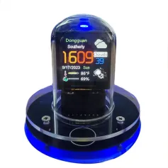 Relógio de mesa Nixie Tube, relógio de mesa inteligente com Wi-Fi Bitcoin, relógio de mesa digital com display visual mutável e atualização automática