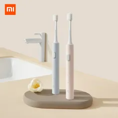 Xiaomi Mijia T200/T200C Sonic Electric Toothbrush IPX7 Waterproof 31000 Vibrations per Minute with Dual Cleaning Modes Long Battery Life and Portable Features for Smart Oral Hygiene with Type-C Charging
