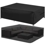 GARPROVM Garden Furniture Cover 350x260x90 Garden Table Cover 600D Heavy Duty Oxford Polyester Outdoor Patio Rectangular Cover