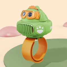 Dinosaur Projection Watch Fan Mini Portable Cartoon Handheld Fan USB Rechargeable Cooler Fan