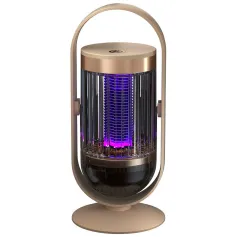 Lampu Nyamuk Sengatan Listrik USB Isi Ulang dengan Baterai 1200mAh Pembasmi Nyamuk dengan Fungsi Lampu Malam Mudah Dibersihkan Penggunaan Dalam dan Luar Ruangan