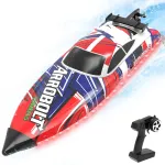 Volantexrc 797-6 SR40 2.4G 35mph RTR Brushless RC Boat Waterproof Auto Self Righting Reverse LED Light Water Cooling System Full Proportional High Speed Remote Control Ship Vehicles Models Toys
