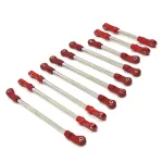 10PCS Upgraded Metal Linkage Rods Adjustable for HB Toys R1001 R1002 R1003 1/10 RC Car Vehicles Models Spare Parts