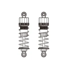 MJX 16207 1/16 Original RC Car Spare Parts Front/Rear Metal Oil Shock Absorbers Vehicle Model Accessories 16510 16500