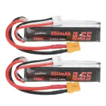 URUAV 7.6V 550mAh 100C 2S LiPo Battery XT30 Plug for Happymodel Mobula 8 GEPRC TinyGo Crux3 Cinewhoop FPV Drone RC Helicopter