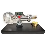 STARPOWER YH001 Type Digital Stirling Engine Model with Glow Lamp Bead and Voltmeter Physics Experiment Science Discovery Production Invention Gift Collection Toys