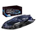 YTRC 802 RC Boat 2.4G Stunt 360° Rolling with LED Lights 5CH RC Boat High Speed Speedboat Waterproof 20km/h Electric Racing Vehicles Models Lakes Pools Remote Control Toys