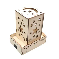 Wooden DIY Educational Scientific Experiments Early Education Toys Moon Starlight Light for Children