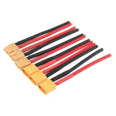 3Pairs XT60 Male Plug 12AWG 10cm Silicone Cable Wire