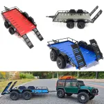 Simulation Trailer Four Wheels for Land Rover Tornado TRX4M 1/18 RC Cars Vehicles Models Spare Parts Accessories