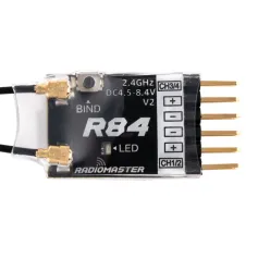 Radyomaster R84 V2 4CH Compatible PWM RC Reseptè pou Frsky D8 D16 SFHSS Radyomaster TX12 T16S Transmetè