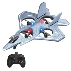 JJRC H128 2.4G EVA Jagerfly Høyde Hold Modus 360° Rull Turbofans Motorer 4CH LED RC LEKETØY GAVE Fjernkontroll Drone Fly Quadcopter Stunt Glider RTF