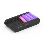 ISDT A8 Air Battery Charger 8 Bay AA AAA Smart Battery Charger Max 27W Wireless Operation for Rechargeable 10500 12500 Ni-MH/CD LiHv LiFePO4 Battery USB C Input