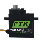 PTK 7465 MG 25T Aluminum Gear 180° 9g 5Kg Torque Digital Waterproof RC Servo for Robot Fixed Wing Car and Aircraft Model