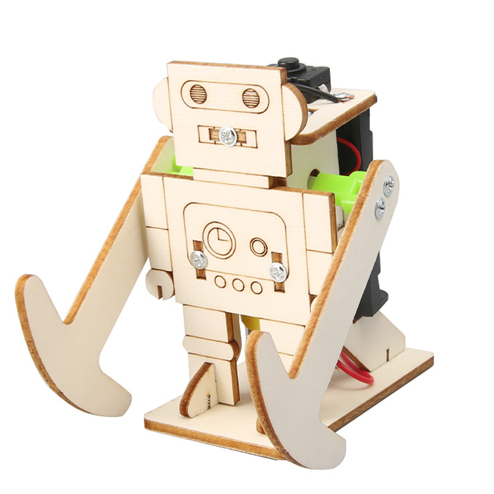 Wooden Walking Robot Model Assembly Kit DIY Children's Science Experiment Education Puzzle Toy Student Technology Small Production