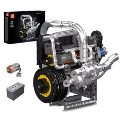 Mould King 10215 / 10216 / 10224 / 10225 / 10226 Tekninen moottoroitu Valkyrie V12 / V8 FE Supercar moottorin rakennuspalikoiden kokoonpanosarja Lapsen joululahja