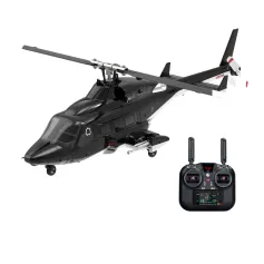 Eachine E188S AirWolf 2.4G 9CH 6G GPS Localizzazione del flusso ottico LiDAR TOF Mantenimento dell'altitudine Doppio motore brushless Scala 1:34 Elicottero RC Flybarless RTF