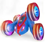 X-Power S028 2.4G 4WD Stunt RC Car Off-Road 360°Rotating Driving Double Sided LED Light Music Remote Control Vehicles Models Indoor Outdoor Toys Birthday Xmas Gift