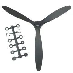 QTmodel 1170 11x7 inch Efficient 3 Leaf Blade Propeller for Petro Electric RC Models Airplane