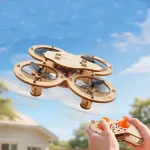 LKHRC DIY Wooden Building Blocks Flying Toys Assembled KIT Remote Control Aircraft Training RC Drone Quadcopter Air Pressure High Hold Mode