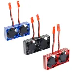 For OKHL Radiator 540 550 3650 3660 3670 Motor Cooling High Speed Metal Dual Fan 3010 1/7 1/8 1/10 Engine RC Cars Vehicles Models Spare Parts