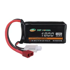 XF POWER 7.4V 1800mAh 120C 2S LiPo Battery T Deans Plug for RC Drone