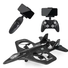 LH-X66 WiFi FPV重力センサー EVA戦闘機 HDカメラ付き グライディング 360° ロール ターボファンモーター 2.4G RC リモートコントロール ドローン 飛行機 クアッドコプター スタントグライダー RTF