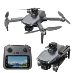 LYZRC L600-1 PRO MAX GPS 5G WiFi FPV with 5.9inch LCD Screen Controller 4K HD Dual Camera 3-Axis EIS Gimbal 360° Obstacle Avoidance Brushless Foldable RC Drone Quadcopter RTF