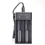 2 Slots 18650 Battery Charger Type-C for 4.2V Rechargeable Lithium 10440/14500/14650/16340/17500/17670/18350/18500/18650/26650/21700 Batteries