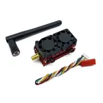 200mw 500mw 1W 4200mW 4.2W Adjustable VTX 5.8G 48CH Dual Cooling Fans 7-36V FPV Transmitter Long Distance Wireless Image Transmission SmartAudio Support for FPV Racing Drone RC Airplane Fixed Wings