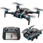 LSRC XT808 GPS 5G WiFi FPV with 5.9inch LCD Screen Controller 720P HD Dual Camera 180° Servo Gimbal 360° Obstacle Avoidance Brushless Foldable RC Drone Quadcopter RTF