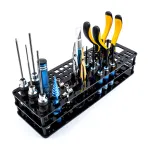 63 Holes Screwdriver Storage Rack Tool Pallet Screwdriver Bit Holder for Hex Cross Screw Driver RC Tools Kit