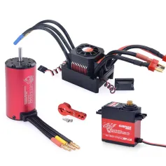 SURPASS-HOBBY KK4076 Motor 2250KV+KK 150A Brushless ESC+20KG Servo Extended Brushless Upgrade Kit For RC Car Boat Parts