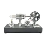 NikolaToy Mirror Polished Stirling Engine with Embedded Voltmeter USB Plug Unique Creative Desktop Ornaments Science Discovery Toys