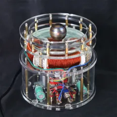 Columbus Egg Rotating Magnetic Field Model 220V Copper Coil Acrylic Structure Scientific Demonstration Tesla Theory Display