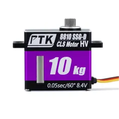 PTK 8810 SSG-D 10KG High Torque Stainless Steel Gear Coreless Digital RC Servo CNC Al Alloy Case for RC Helicopter Turbojets Airplanes Model RC Drone