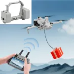 BRDRC Light Sensitive Long Distance Thrower Photosensitive Control Airdrop Air Dropping System Remote Transport Gift Sea Fishing Delivery Device for DJI MINI 4 PRO RC Drone