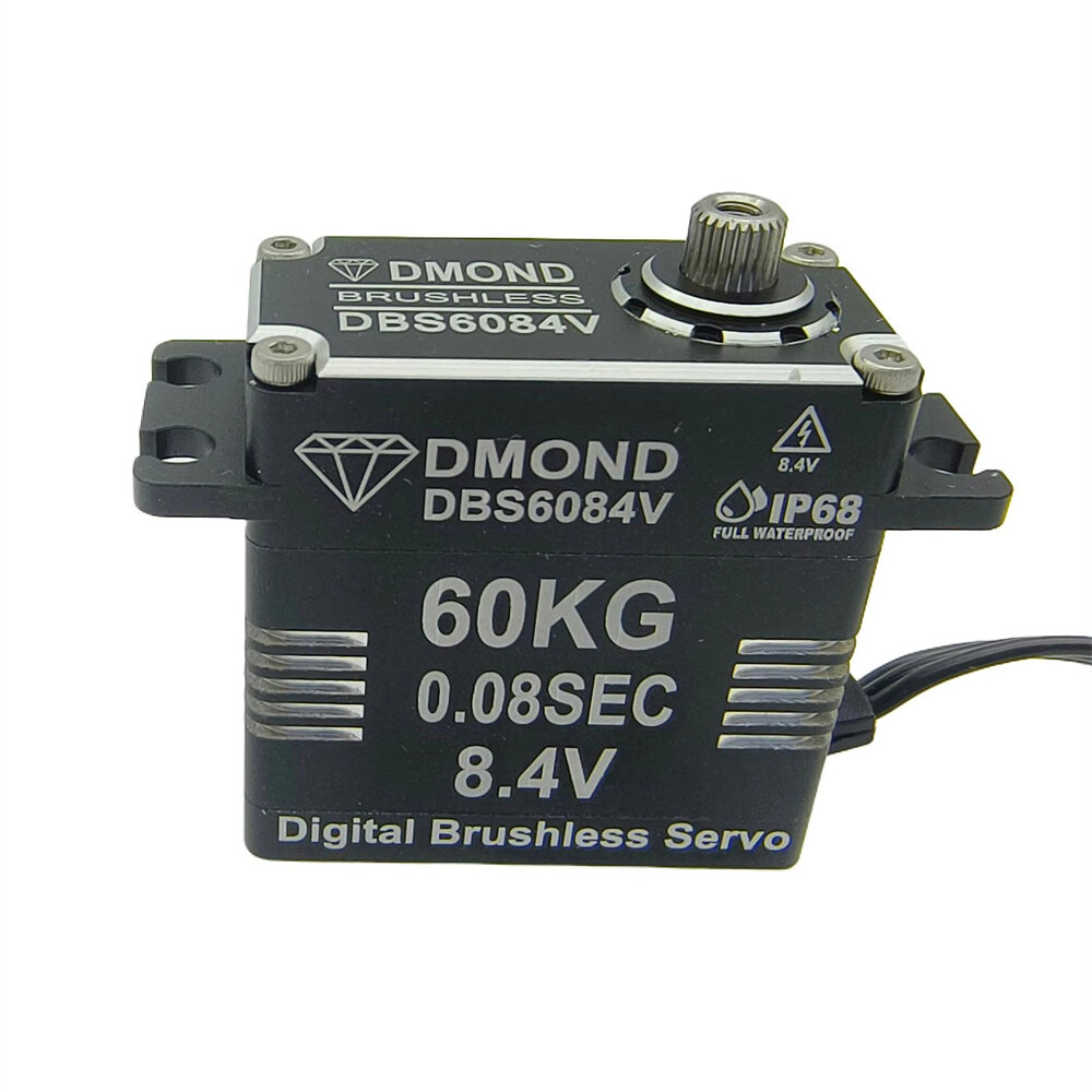 DMOND DBS6084V 60KG 0.08sec 8.4V IP68 Waterproof Digital Brushless RC Servo for 1/8 1/10 RC Crawler Buggys Vehicle Models