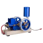 STARPOWER Mini Four Stroke Gasoline Engine Internal Combustion Engine Model with Wooden Base Physics Experiment Science Discovery Production Invention Gift Collection Toys