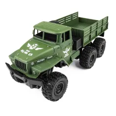 HENGRUI 553-07/08 RTR 1/16 2.4G 4WD RC Car Military Army Off-Road Truck Heavy Transport LED Light Alloy Body Remote Control Vehicles Models Toys