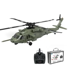 Eachine E200 EXP UH-60 SH-60 MH-60 2.4G 6CH 6-осен жироскопичен оптичен поток локализация Двоен безчетков двигател 1:47 мащаб Flybar RC хеликоптер RTF
