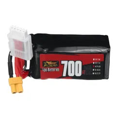 بطارية ليثيوم بوليمر ZOP Power 4S 14.8 فولت 700 مللي أمبير/ساعة 105C 10.36 وات/ساعة مع قابس XT30 لطائرة هليكوبتر RC