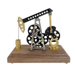 NIKOLATOY Alloy Manual Oil Pump Model Creative Movable Desktop Ornaments Science Education Discovery Toys Kids Children Gifts