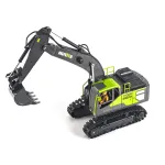 HuiNa Toys 1661 RTR 1/18 2.4G 13CH RC Excavator Alloy Bucket Engineering LED Light Spray 680° Rotation Remote Control Vehicles Models