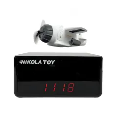 NIKOLATOY Cute Maglev Mini Aircraft Creative Clock Desktop Ornaments Decorative Toys Science Discovery Toy