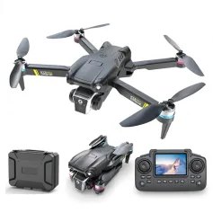 XKJ K13 MAX WiFi FPV with LCD Screen Controller HD Camera Optical Flow Positioning Brushless Foldable RC Drone Quadcopter RTF
