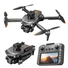 PJC LU30 GPS 5G WiFi FPV、5.9インチLCDスクリーンコントローラー付き720P HDデュアルカメラサーボジンバル360°障害物回避ブラシレス折りたたみ式RCドローンクワッドコプターRTF